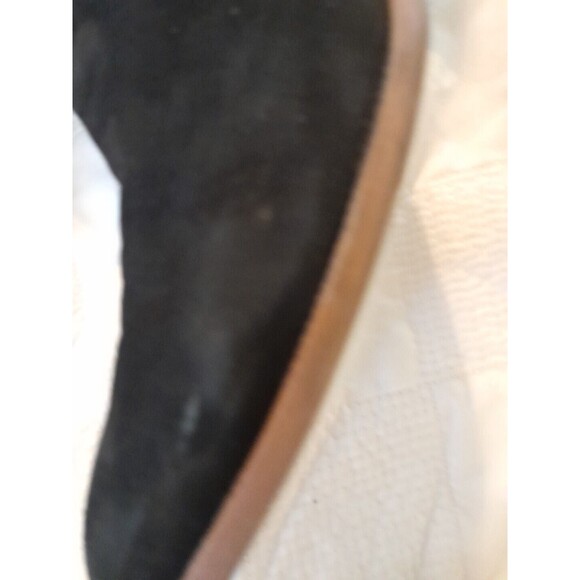 Franco Sarto Dale 1.5" Heel Ankle Bootie Black Suede Size 9M  Leather Zip Up - Picture 10 of 11